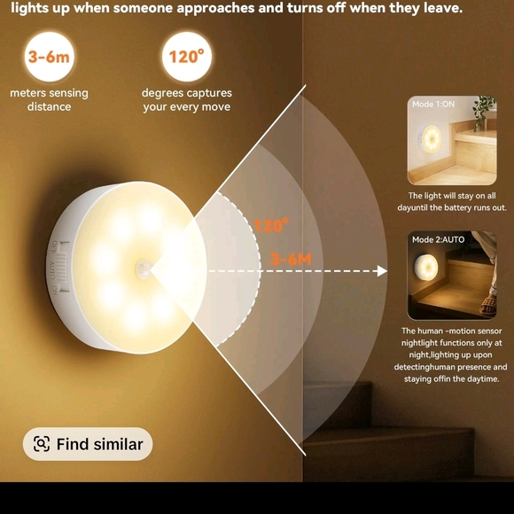 Motion Sensor LED Night Light - White - Picture 2 of 6